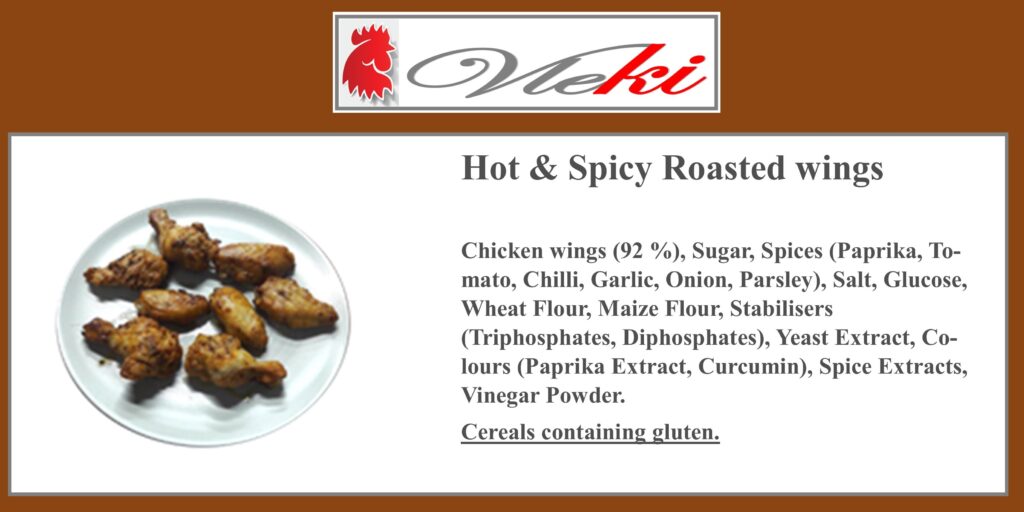 Vleki. Hot & Spicy Roasted wings.